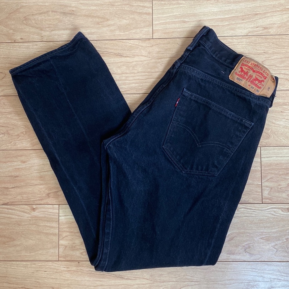 34x32 Levi’s 501 Original Fit Black Denim Jeans